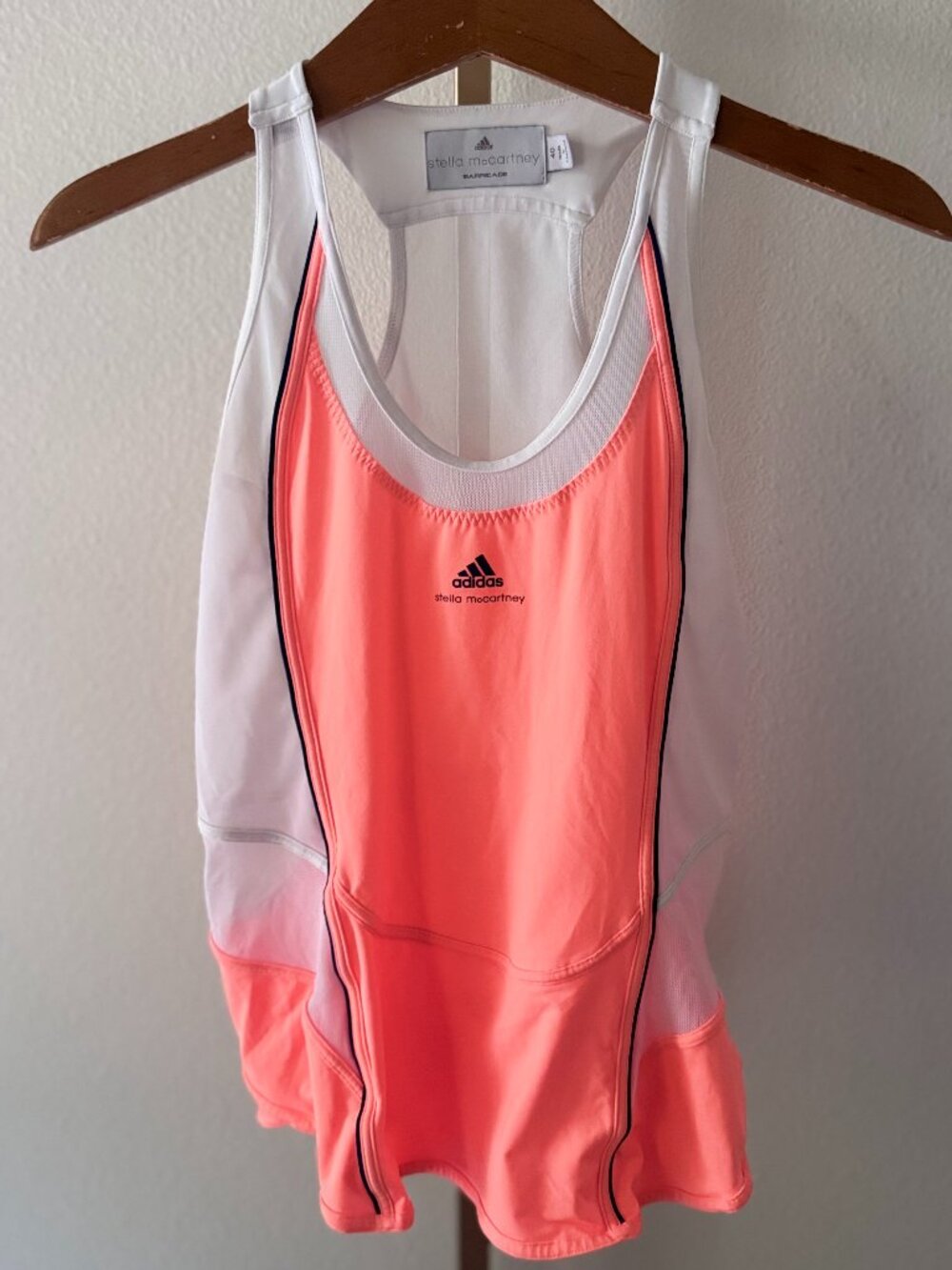 Adidas Stella McCartney Barricade Tank Neon Orange Mesh Tennis pickleball Size S